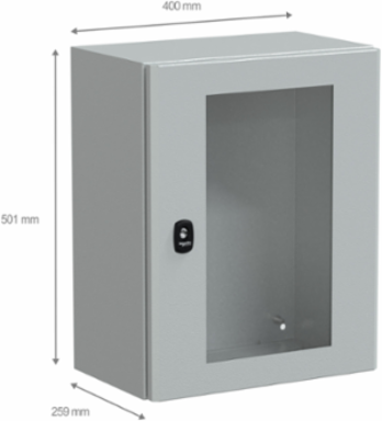 PanelSeT S3D Wall-Mounted Steel Enclosure 500x400x250mm IP66 IK08