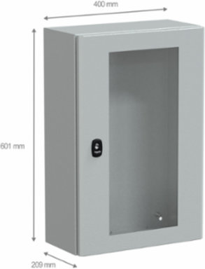 Wall Mounted Steel Enclosure 600x400x200mm IP66 IK08