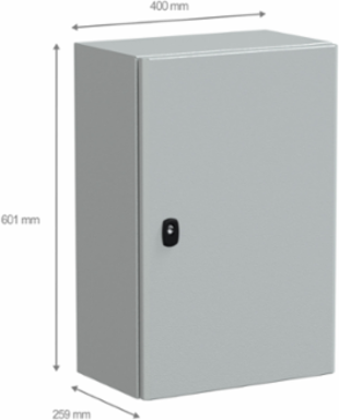 Wall Mounted Steel Enclosure 600x400x250mm, IP66, IK10, 11.59 kg