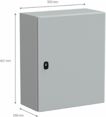 Wall Mounted Steel Enclosure 600x500x250mm IP66 IK10