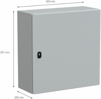PanelSeT S3D Wall-Mounted Steel Enclosure 600x600x250mm IP66 IK10