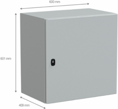 Wall Mounted Steel Enclosure 600x600x400mm IP66 IK10