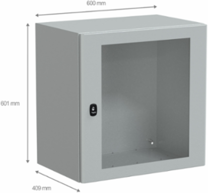 PanelSeT S3D Wall Mounted Steel Enclosure 600x600x400mm IP66 IK08