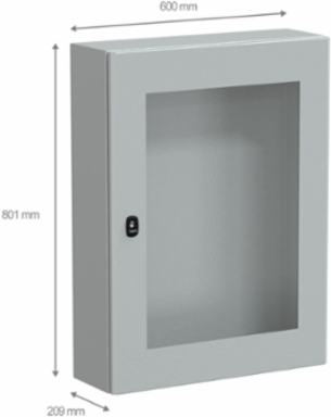 Wall Mounted Steel Enclosure, 800 x 600 x 200 mm, IP66, IK08