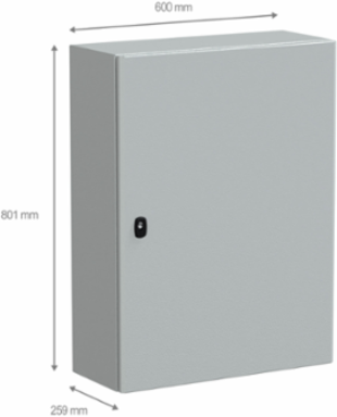PanelSeT S3D Wall Mount Steel Enclosure 800x600x250mm IP66 IK10
