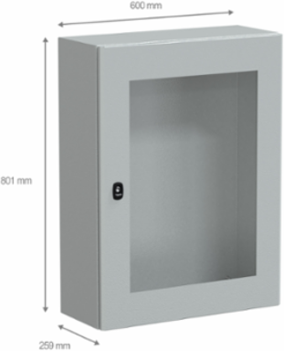 PanelSeT S3D Wall Mounted Steel Enclosure, 800x600x250mm, IP66, IK08