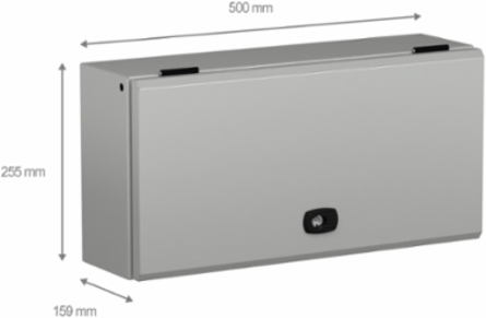 PanelSeT Compact Enclosure 250mm H x 500mm W x 150mm D, IP66, IK10, RAL7035