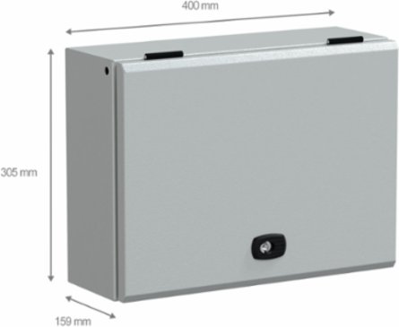 Compact Enclosure H300 x W400 x D150 mm, IP66, IK10, Steel