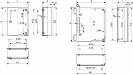 Spacial S3HF Compact Enclosure 1000mm x 800mm x 300mm IP55 RAL7035