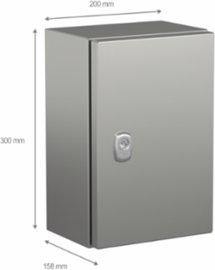 Spacial S3X Wall Mounted Enclosure, 300x200x150mm, IP66, Stainless Steel 316L