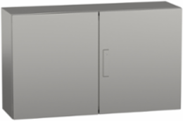 Wall mounted enclosure, PanelSeT S3X, stainless steel 304L, double plain door, 600x1000x300mm, IP55