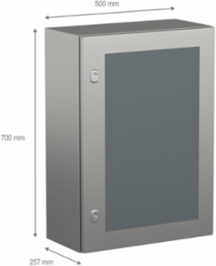 Spacial S3X Wall Mounted Enclosure, 700x500x250mm, Stainless Steel 304L, IP66