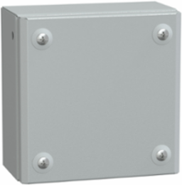 Metal Industrial Box 150x150x80mm IP66 IK10 Gray RAL 7035