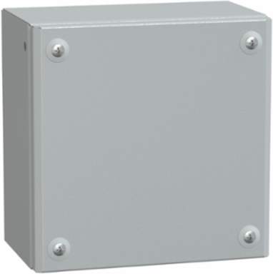 Metal Industrial Box 200x200x120 mm IP66 IK10 Gray RAL 7035