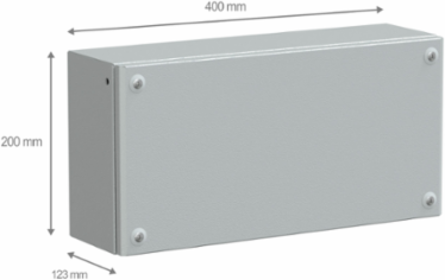 Metal Industrial Box 200x400x120 mm IP66 IK10