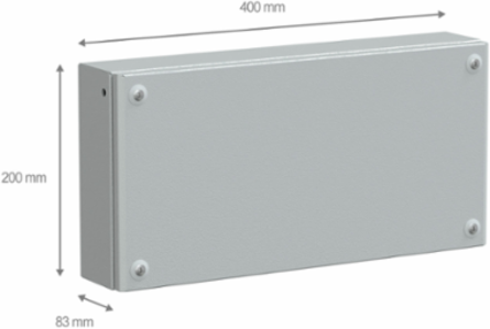 Industrial Box 200x400x80mm IP66 IK10 Gray RAL 7035