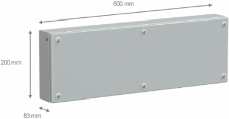 Metal Industrial Box 200x600x80 mm IP66 IK10 Gray RAL 7035