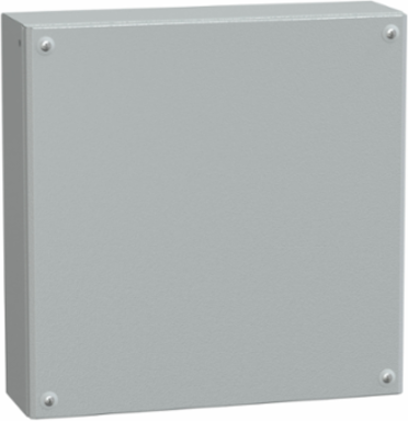 Metal Industrial Box 400x400x120 mm, IP66, IK10, Gray RAL 7035