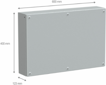 Metal Industrial Box 400x600x120mm IP66 IK10 Plain Door