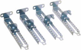 Set of 4 Galvanised Steel Step Slides 250 mm, Adjustable in 12.5 mm Steps