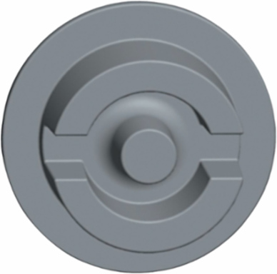 Flat Escutcheon Lock, 5 mm Double Bar, Polyamide with 30% Fiberglass