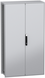 Floor standing modular electrical enclosure, PanelSeT SFN, decarbonized steel, plate, 1800x1000x400mm, 2 doors, IP55