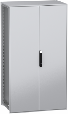 Floor standing modular electrical enclosure, PanelSeT SFN, decarbonized steel, 1800x1000x600mm, 2 doors, IP55