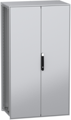Floor standing modular electrical enclosure, PanelSeT SFN, decarbonized steel, plate, 1800x1000x600mm, 2 doors, IP55