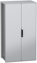 Floor standing modular electrical enclosure, PanelSeT SFN, decarbonized steel, plate, 1800x1000x600mm, 2 doors, IP55