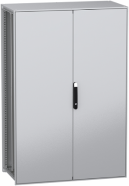 Floor standing modular electrical enclosure, PanelSeT SFN, decarbonized steel, plate, 1800x1200x600mm, 2 doors, IP55