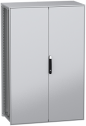 Floor standing modular electrical enclosure, PanelSeT SFN, decarbonized steel, plate, 1800x1200x600mm, 2 doors, IP55