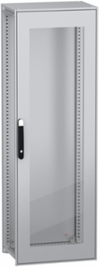 Floor standing modular electrical enclosure, PanelSeT SFN, decarbonized steel, glazed door, 1800x600x400mm, IP55