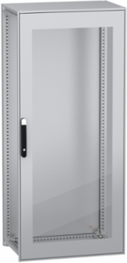 Floor standing modular electrical enclosure, PanelSeT SFN, decarbonized steel, glazed door, 1800x800x500mm, IP55
