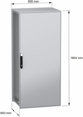 PanelSeT SFN Modular Electrical Enclosure, 1800x800x600mm, IP55, 77.7kg