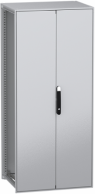 Floor standing modular electrical enclosure, PanelSeT SFN, decarbonized steel, 1800x800x600mm, 2 doors, IP55