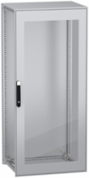Floor standing modular electrical enclosure, PanelSeT SFN, decarbonized steel, glazed door, 1800x800x600mm, IP55