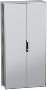 Floor standing modular electrical enclosure, PanelSeT SFN, decarbonized steel, 2000x1000x400mm, 2 doors, IP55