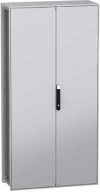 Floor standing modular electrical enclosure, PanelSeT SFN, decarbonized steel, plate, 2000x1000x400mm, 2 doors, IP55