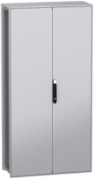 Floor standing modular electrical enclosure, PanelSeT SFN, decarbonized steel, plate, 2000x1000x400mm, 2 doors, IP55