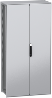 Floor standing modular electrical enclosure, PanelSeT SFN, decarbonized steel, plate, 2000x1000x500mm, 2 doors, IP55