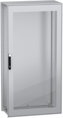 Floor standing modular electrical enclosure, PanelSeT SFN, decarbonized steel, glazed door, 2000x1000x500mm, IP55