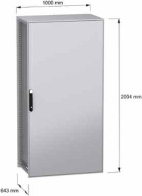 Floor Standing Modular Electrical Enclosure, 2000x1000x600mm, IP55