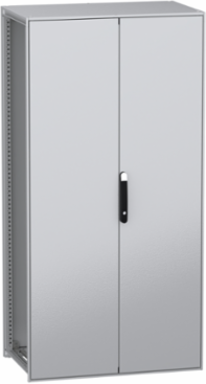 Floor standing modular electrical enclosure, PanelSeT SFN, decarbonized steel, 2000x1000x600mm, 2 doors, IP55
