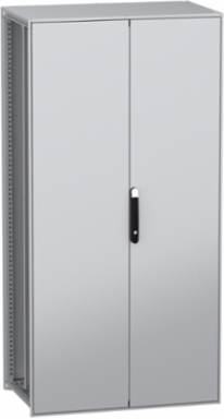 Floor standing modular electrical enclosure, PanelSeT SFN, decarbonized steel, plate, 2000x1000x600mm, 2 doors, IP55
