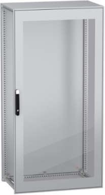 Floor standing modular electrical enclosure, PanelSeT SFN, decarbonized steel, glazed door, 2000x1000x600mm, IP55