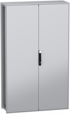 Floor standing modular electrical enclosure, PanelSeT SFN, decarbonized steel, 2000x1200x400mm, 2 doors, IP55