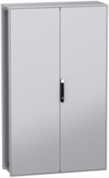 Floor standing modular electrical enclosure, PanelSeT SFN, decarbonized steel, 2000x1200x400mm, 2 doors, IP55