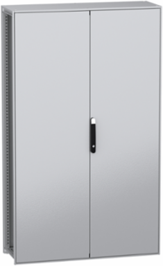 Floor standing modular electrical enclosure, PanelSeT SFN, decarbonized steel, plate, 2000x1200x400mm, 2 doors, IP55