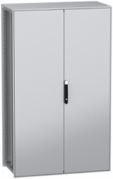 Floor standing modular electrical enclosure, PanelSeT SFN, decarbonized steel, plate, 2000x1200x600mm, 2 doors, IP55
