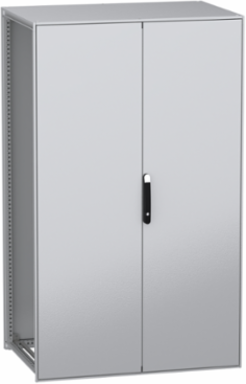 Floor standing modular electrical enclosure, PanelSeT SFN, decarbonized steel, 2000x1200x800mm, 2 doors, IP55